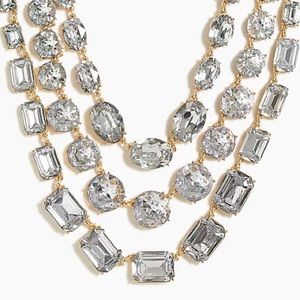 J. Crew Three-layer crystal statement necklace🔥